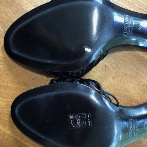 Giuseppi Zanotti Black Open Back Open Strappy Toe Pumps - Picture 8 of 11